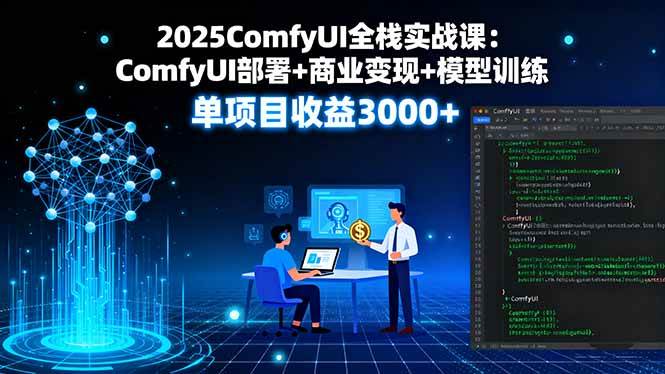 （16013期）2025ComfyUI全栈实战课：ComfyUI部署+商业变现+模型训练，单项目收益3000+-驿想项目网
