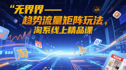 无界-趋势流量矩阵玩法，淘系线上精品课-驿想项目网