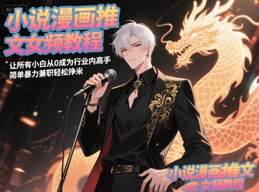 小说漫画推文女频教程，让所有小白从0成为行业内高手，简单暴力兼职轻松挣米-驿想项目网