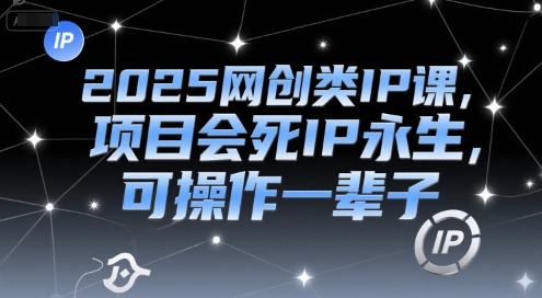2025网创类IP课，项目会死IP永生，可操作一辈子-驿想项目网