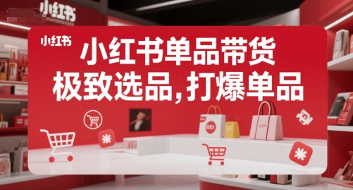 小红书单品带货，极致选品，打爆单品-驿想项目网