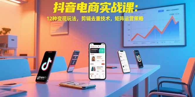 （15478期）抖音电商实战课：12种变现玩法，剪辑去重技术，矩阵运营策略-驿想项目网