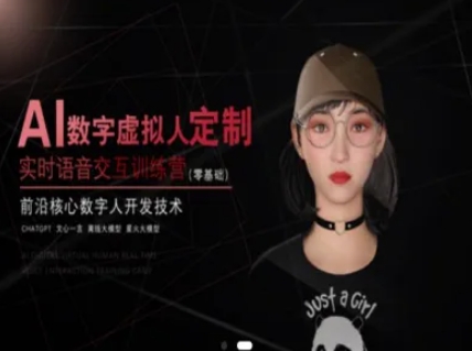 AI数字虚拟人定制，实时语音交互训练营（零基础），前沿核心数字人开发技术-驿想项目网