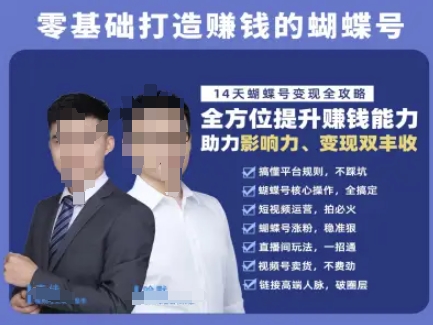 蝴蝶号专栏-视频号运营教程，零基础打造挣钱的蝴蝶号，14天蝴蝶号变现全攻略-驿想项目网