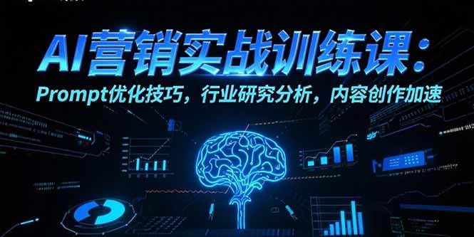 （15465期）AI营销实战训练课：Prompt优化技巧，行业研究分析，内容创作加速-驿想项目网