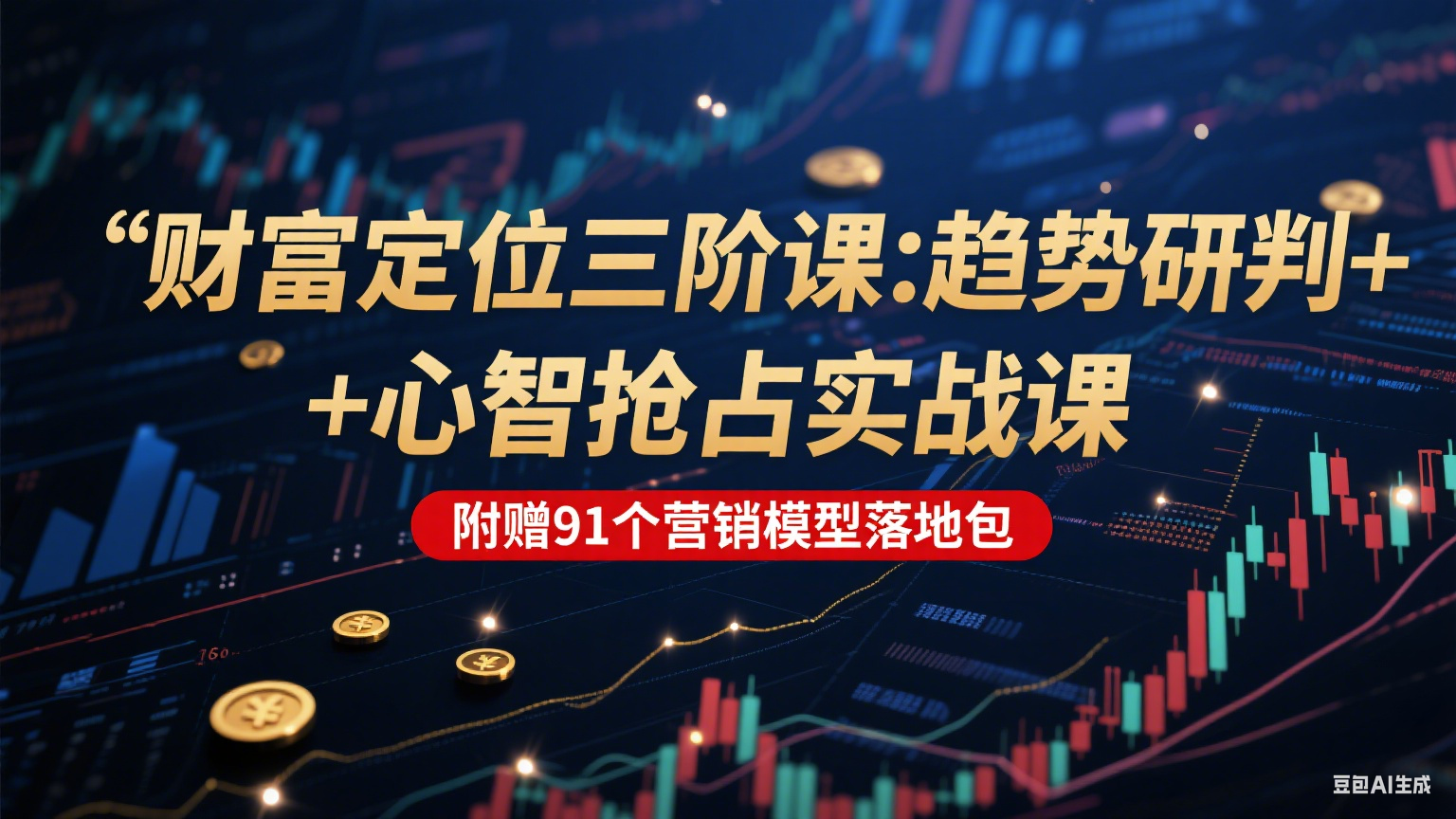 财富定位三阶：趋势研判 + 心智抢占实战课，附赠91个营销模型落地包-驿想项目网