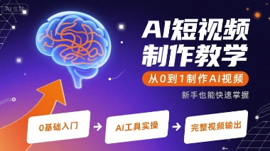 AI短视频制作教学，从0到1制作AI视频-驿想项目网