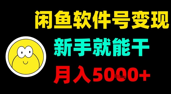 闲鱼软件号变现，新手就能干，月入5k+-驿想项目网