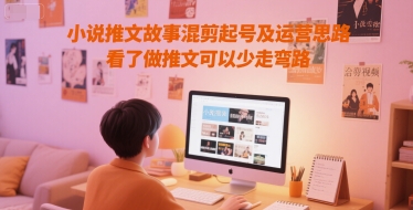 小说推文故事混剪起号及运营思路，看了做推文可以少走弯路-驿想项目网