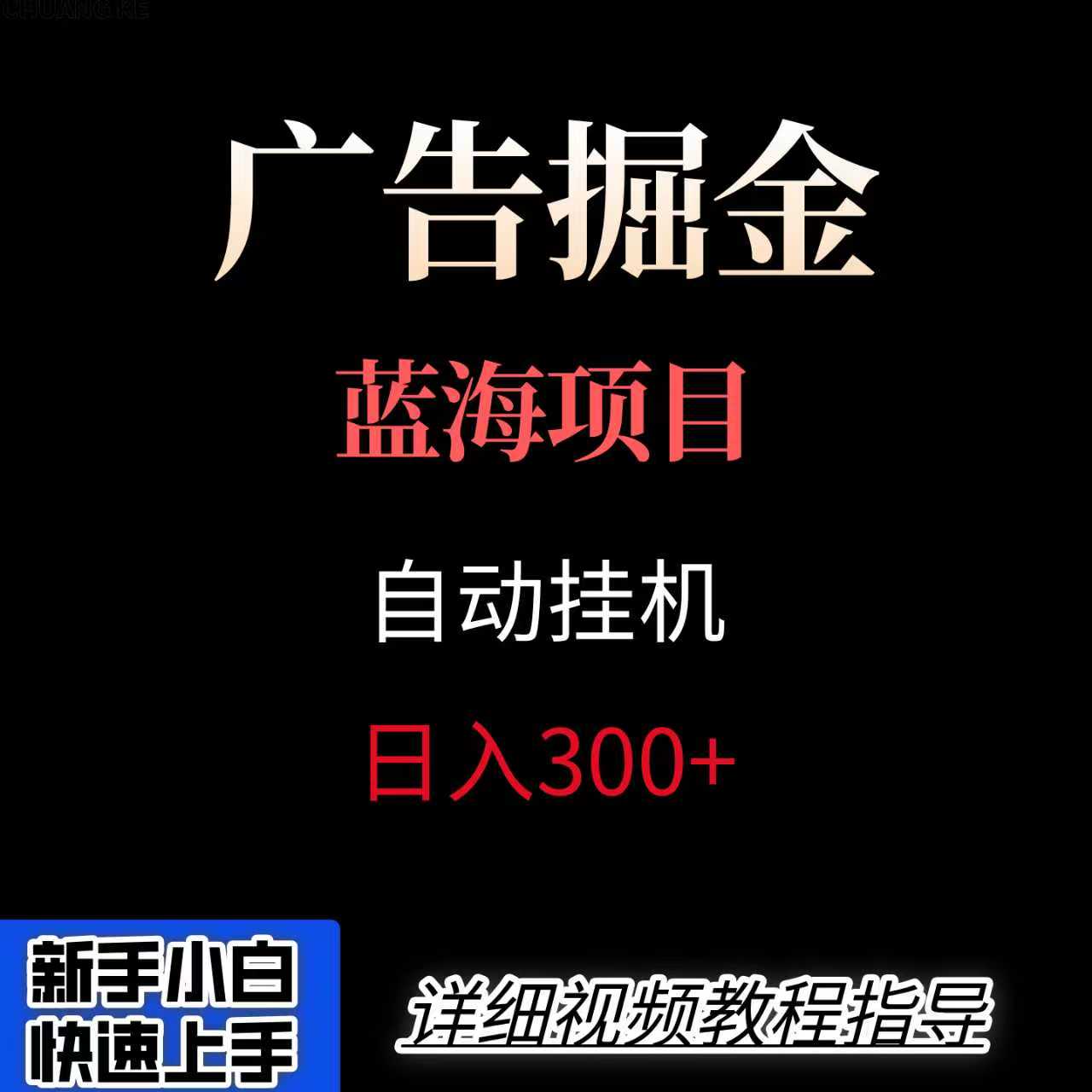 广告自动挂机掘金项目，小白轻松入手，迈出实现副业收入大于主业收入的一步-驿想项目网