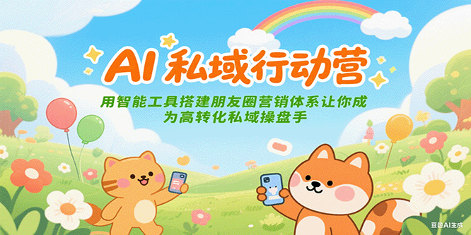 AI私域行动营：用智能工具搭建朋友圈营销体系让你成为高转化私域操盘手-驿想项目网