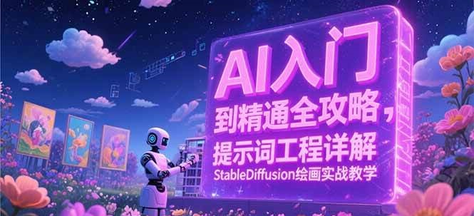 AI入门到精通全攻略，提示词工程详解，StableDiffusion绘画实战教学-驿想项目网