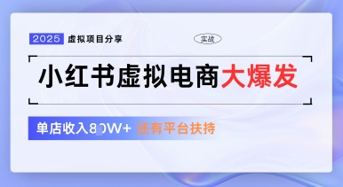 小红书虚拟电商项目，平台大力免费流量扶持，低门槛1拖3玩法-驿想项目网