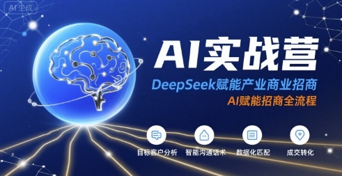 AI实战营：DeepSeek赋能产业商业招商，AI赋能招商全流程-驿想项目网