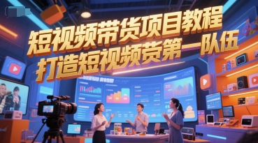 短视频带货项目教程，打造短视频带货第一队伍-驿想项目网