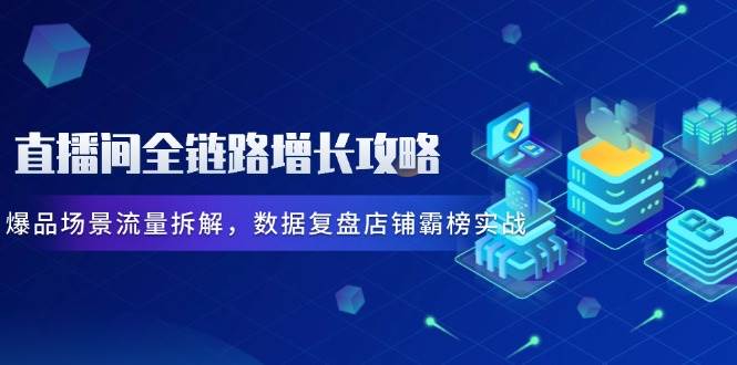 （14721期）直播间全链路增长攻略，爆品场景流量拆解，数据复盘店铺霸榜实战-驿想项目网