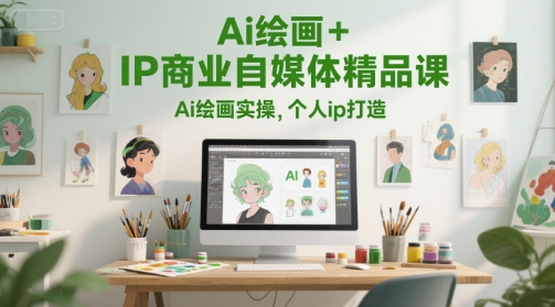Ai绘画+IP商业自媒体精品课，Ai绘画实操，个人ip打造-驿想项目网