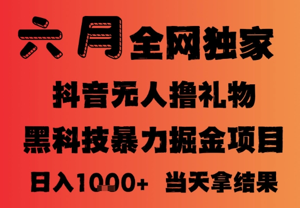 25年6月抖音无人直播最新暴力撸音浪掘金，小白可做，可批量矩阵放大，长期稳定日入1k+【揭秘】-驿想项目网
