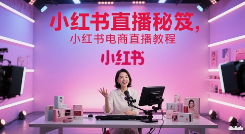 小红书直播秘笈，小红书电商直播教程-驿想项目网