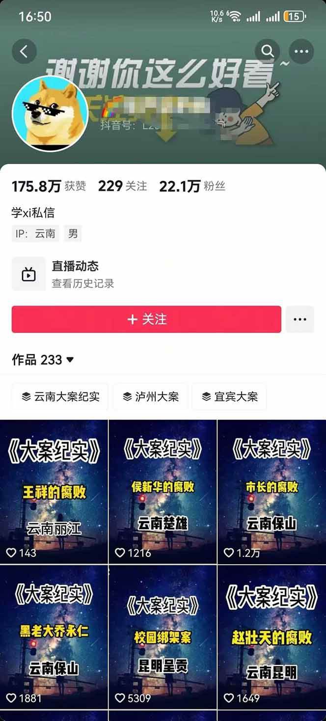 大案纪实解说短视频制作，文案生成、剪辑教学、伙伴计划，单条收益可达7-10元-驿想项目网