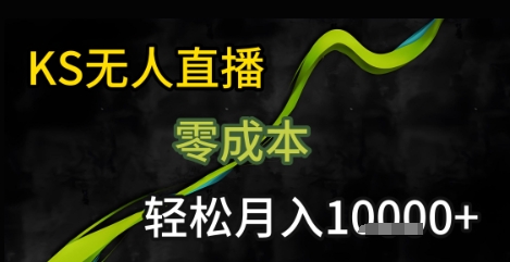 KS无人直播25年最新玩法，只需一部手机，轻松月入1W+【揭秘】-驿想项目网
