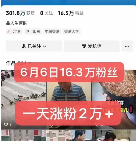 外面卖5000最新抖音搬运涨粉技术，新玩法，一分钟一条，一天涨粉2W，苹果安卓都可用-驿想项目网
