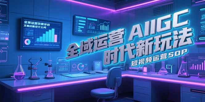 （15327期）全域运营AIGC时代新玩法，文案封面设计公式，短视频运营SOP-驿想项目网