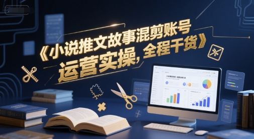 小说推文故事混剪账号运营实操，全程干货-驿想项目网