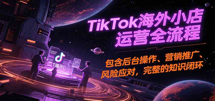 TikTok海外小店运营全流程，包含后台操作、营销推广、风险应对，完整的知识闭环-驿想项目网