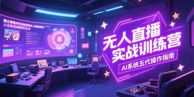 （15315期）无人直播实操训练营，从设备搭建到话术，AI系统五代操作指南(7月更新)-驿想项目网