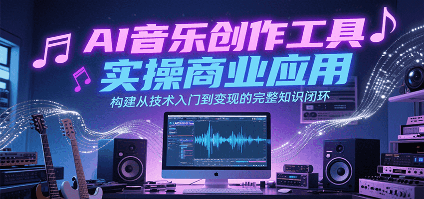 AI音乐创作工具实操商业应用，构建从技术入门到变现的完整知识闭环-驿想项目网