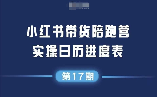 小红书第17期带货陪跑营，不囤货，无不直播，无不投流，通过选品+笔记内容+测品+笔记铺量+矩阵运营打爆款-驿想项目网