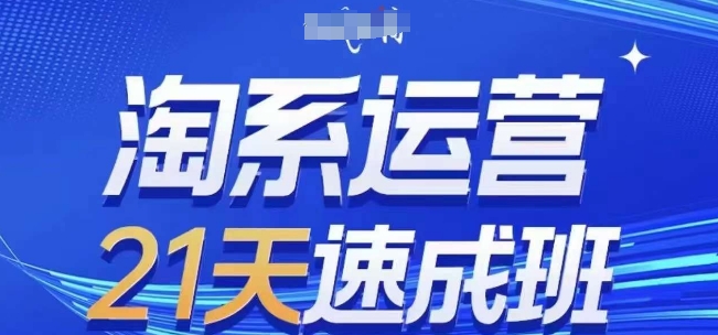淘系运营21天速成班(更新25年5月)，0基础轻松搞定淘系运营，不做假把式-驿想项目网