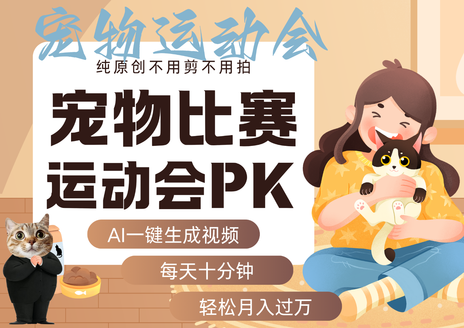 AI萌宠运动员跳水 射击 篮球 足球比赛 每天十分钟 附详细提示词文案库 代替做…-驿想项目网