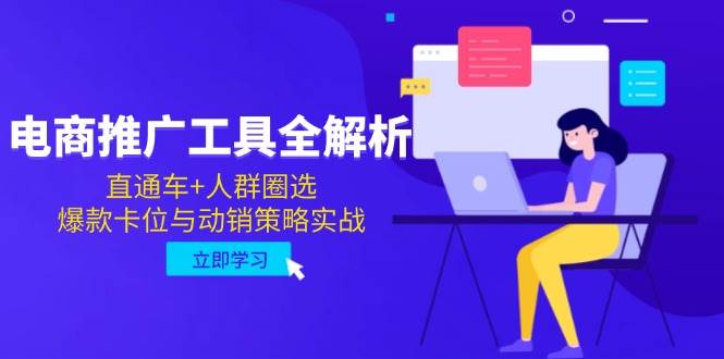 （14869期）电商推广工具全解析，直通车+人群圈选，爆款卡位与动销策略实战-驿想项目网