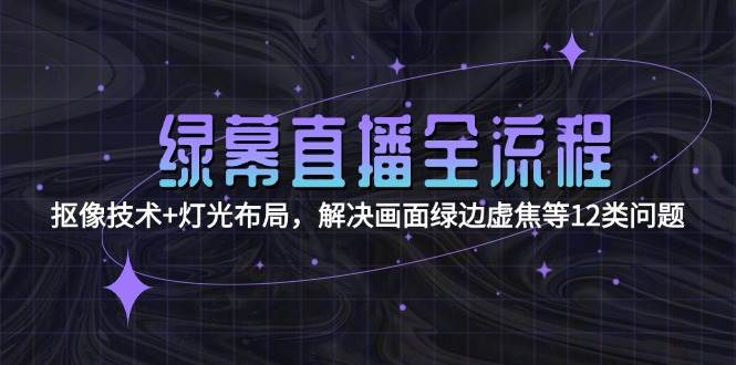 绿幕直播全流程：抠像技术+灯光布局，解决画面绿边虚焦等12类问题-驿想项目网
