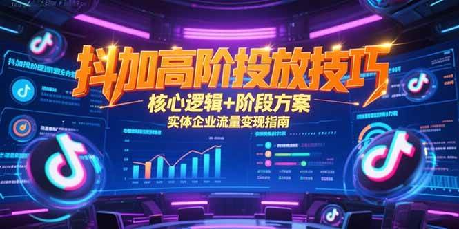 （15240期）抖加高阶投放技巧，核心逻辑+阶段方案，实体企业流量变现指南-驿想项目网