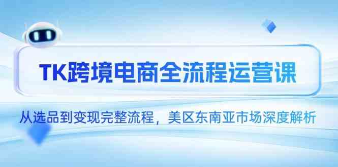 TK跨境电商全流程运营课，从选品到变现完整流程，美区东南亚市场深度解析-驿想项目网