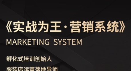 服装老板必修课《实战为王-营销系统》实现业绩被动式增长-驿想项目网
