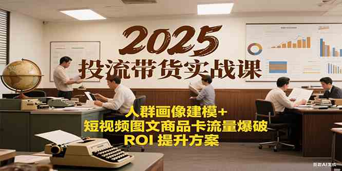 2025投流带货实战课：人群画像建模+短视频图文商品卡流量爆破ROI提升方案-驿想项目网