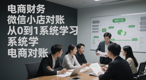 电商财务微信小店对账，从0到1系统学习电商对账-驿想项目网
