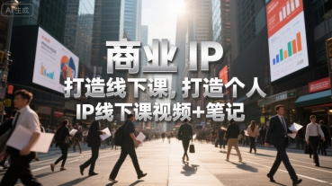商业IP打造线下课，打造个人 IP线下课视频+笔记-驿想项目网