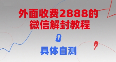 外面收费2888的微信解封教程，具体自测-驿想项目网