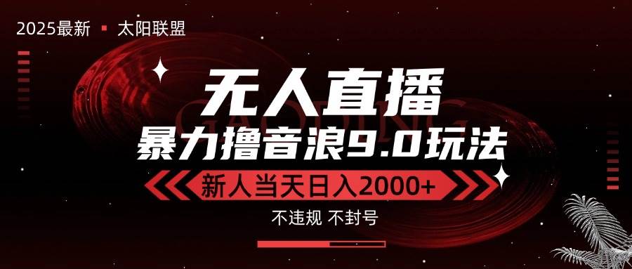 （15358期）最新抖音无人直播撸音浪独家9.0玩法，防封智能黑科技，新手当天日入2000+-驿想项目网