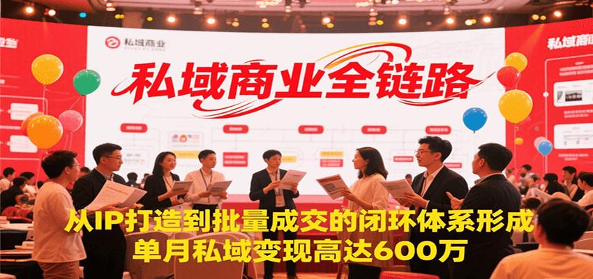私域商业全链路，从IP打造到批量成交的闭环体系形成，单月私域变现600万-驿想项目网