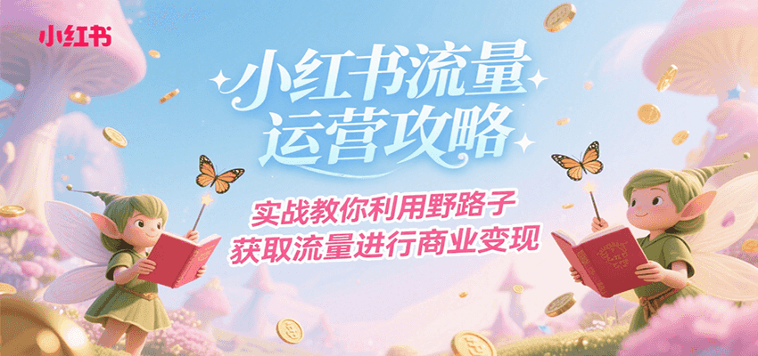 小红书流量运营攻略，实战教你利用野路子获取流量进行商业变现-驿想项目网