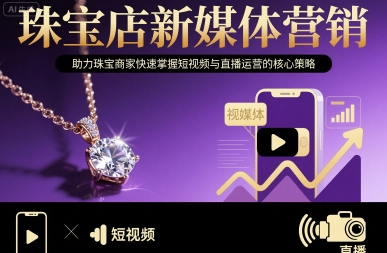 珠宝店新媒体营销，助力珠宝商家快速掌握短视频与直播运营的核心策略-驿想项目网