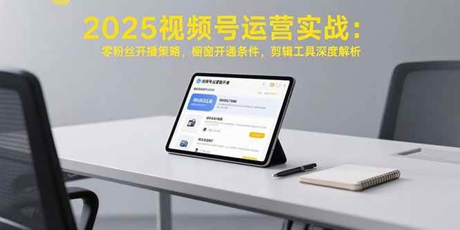 （15505期）2025视频号运营实战：零粉丝开播策略，橱窗开通条件，剪辑工具深度解析-驿想项目网