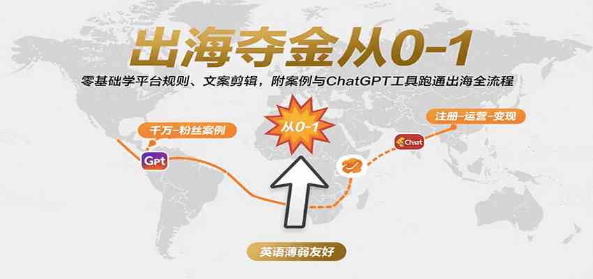 出海夺金从0-1：零基础学平台规则、文案剪辑，附案例与ChatGPT工具跑通出海全流程-驿想项目网