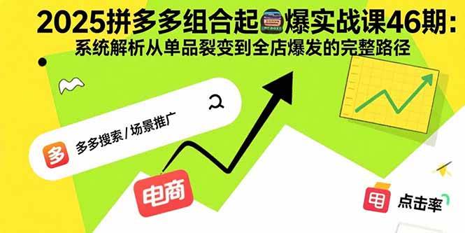 （15816期）2025拼多多组合起爆实战课46期：系统解析从单品裂变到全店爆发的完整路径-驿想项目网